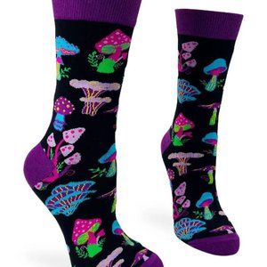 Trippy Mushrooms Women's Novelty Crew Socks